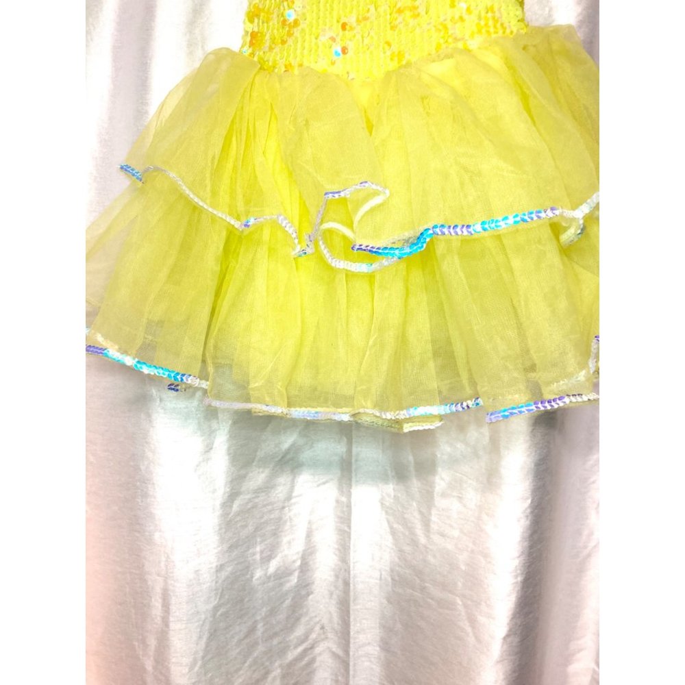 Weissman Yellow Sequin Dance Costume Girls Tutu Dress Stage Performance - Picture 2 of 6